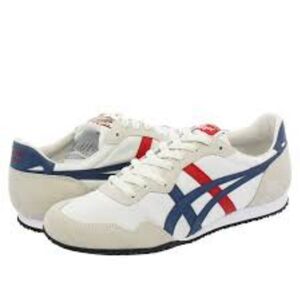 Unisex Onitsuka Tiger Serrano White Red & Blue (Women's 8 / Men's 6.5)